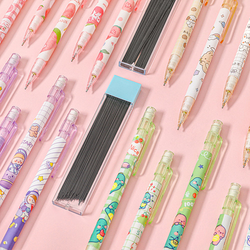 Creative Peach Mechanical Pencil, Primary School Student High-Looking Mechanical Pencil, Cute No-Sharpening Press Pencil Wholesale