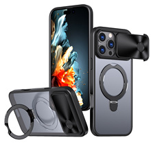 适用iPhone16E超凡弹窗护盾手机壳磁吸充电支架苹果15防摔保护套