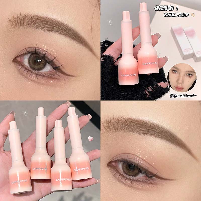 Cappuvini polvo de melocotón de peluche lápiz de cejas de agua no es fácil de desvanecerse impermeable maquillaje natural cejas salvajes maquillaje al por mayor image 4