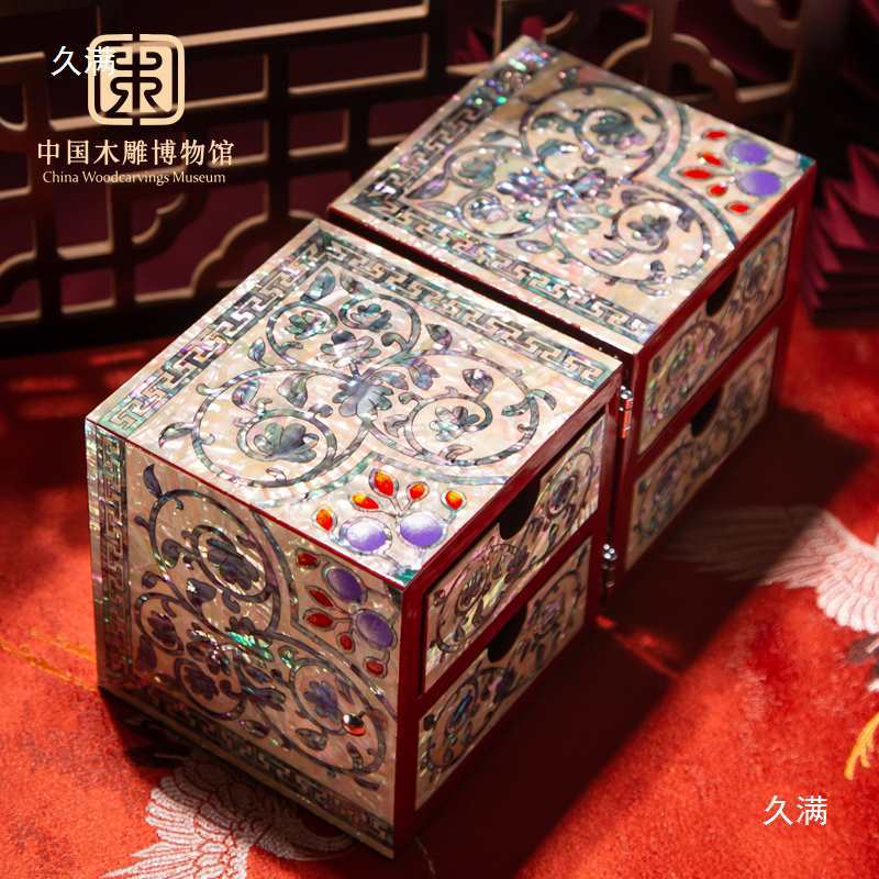 Storage system, makeup box, storage box, Chinese style, Birthday gift