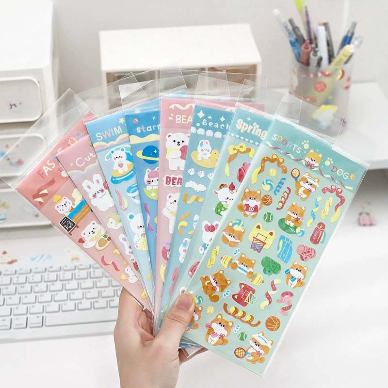 Лазерная карта наклейка Мэнфу клуб серии Cute Handbook Diary DIY Decoration Sticker 8 моделей