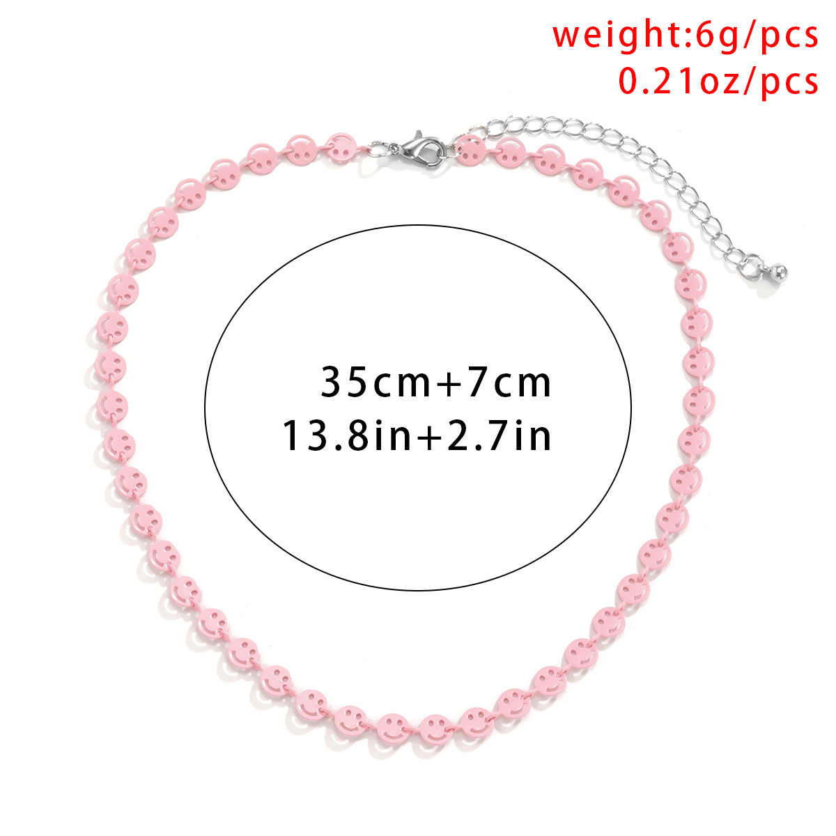 Simple Style Smiley Face Copper Spray Paint Splicing Bracelets Choker