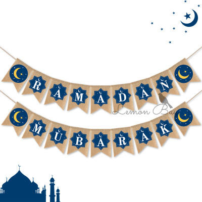 月亮 装饰 拉旗