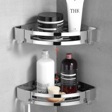 304不锈钢三角篮置物篮浴室卫生间转角双层三角网篮家用置物架