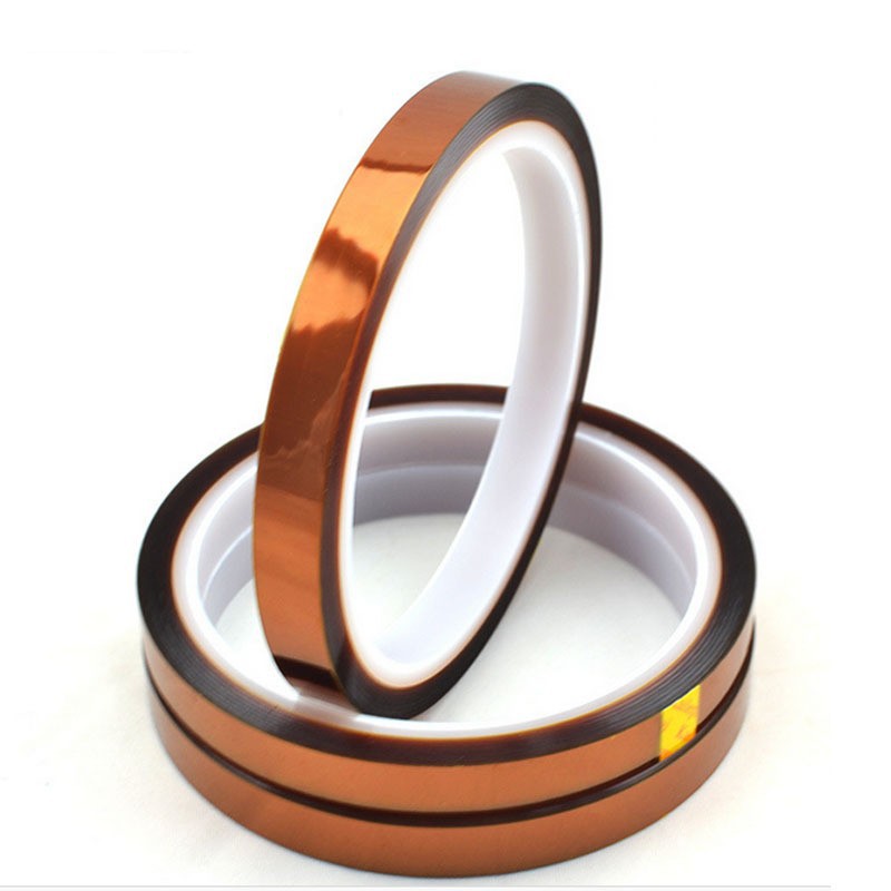 Spot oro dedo cinta adhesiva 0.05MM de espesor batería de litio envoltura aislante PET marrón cinta adhesiva de alta temperatura