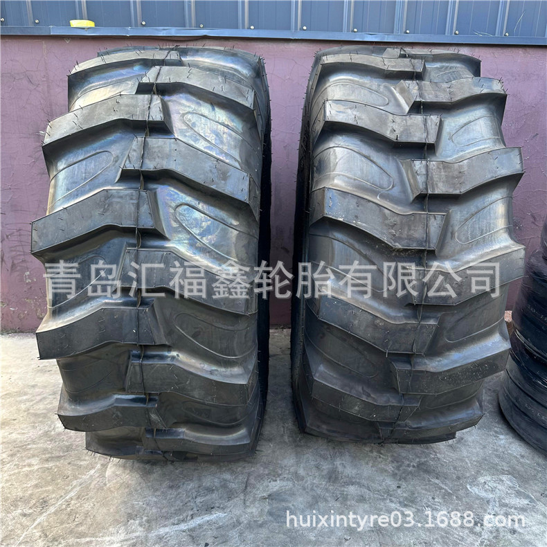 工程轮胎19.5L-24两头忙真空轮胎R-4工程人字花纹出口拼箱装柜