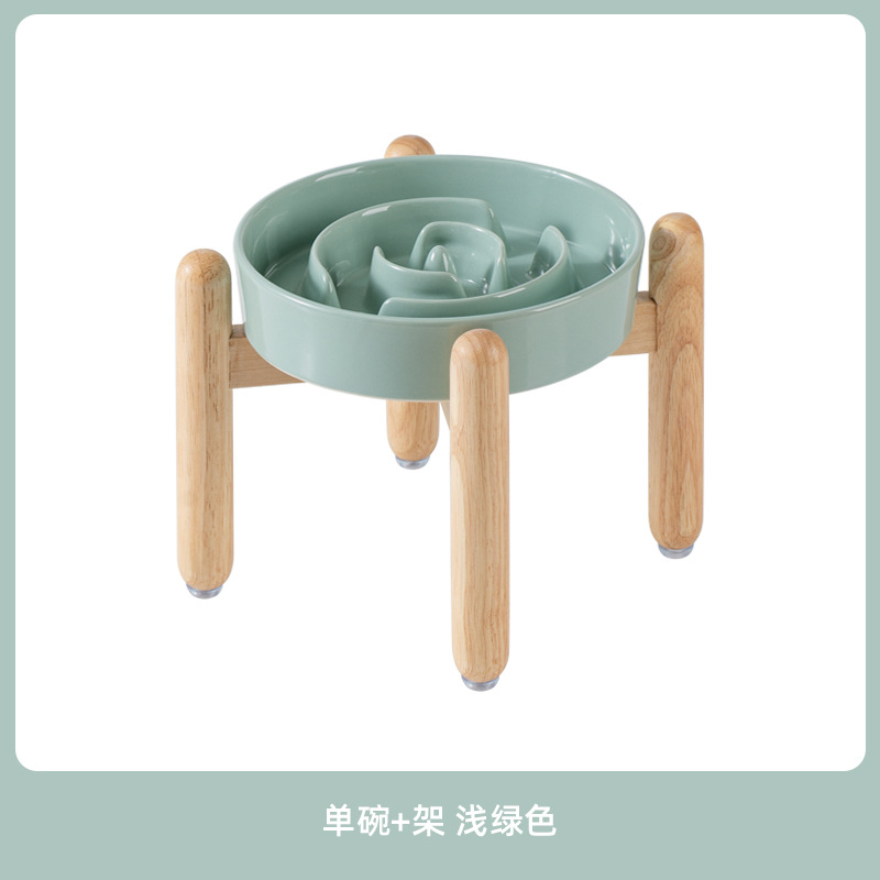 Tazón de cerámica para perros y gatos para mascotas, cuello para perros y cachorros pequeños y medianos, anti-derrumbe, anti-asfixia, tazón de alimentación lenta, tazón de alimentación lenta transfronterizo