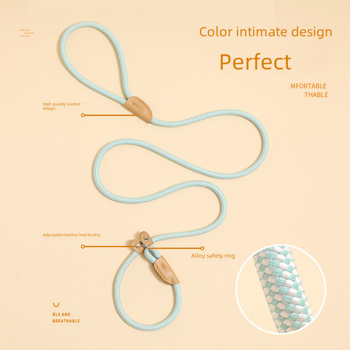 [Direct supply from super factory] Dog leash, medium and large dog chain collar, dog walking P chain, p rope pet supplies