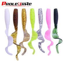 虾腥味卷尾蛆软饵软虫铅头钩路亚假饵套装淡水海钓鳜鱼翘嘴鲈鱼饵