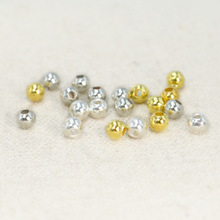 厂家批发 固定铜珠 可夹扁定位珠 DIY手工串珠材料饰品配件散珠