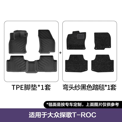 Environmentally Friendly, Waterproof and Wear-Resistant – Modelə uyğun ayaqaltı - 18-26-volkswagen-t-roc-double-layer-floor-mats-elbow-gauze-blanket