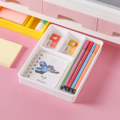 New ins style desktop storage box with thickened compartments and stackable stationery organizer drawer small items classification box