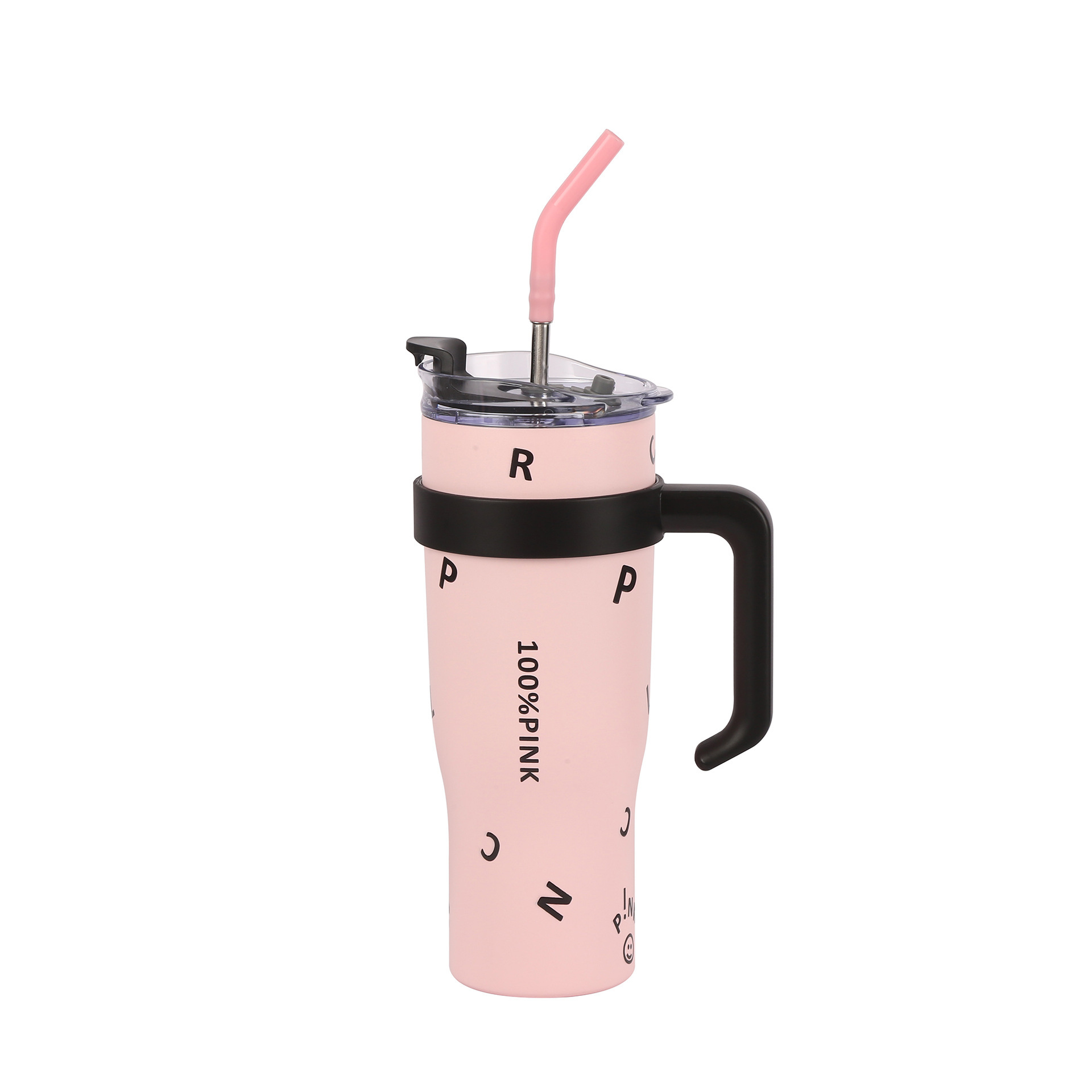 Nuevo 40oz taza de automóvil polvo negro taza de hielo 304 taza de aislamiento de acero inoxidable de gran capacidad taza de paja mac