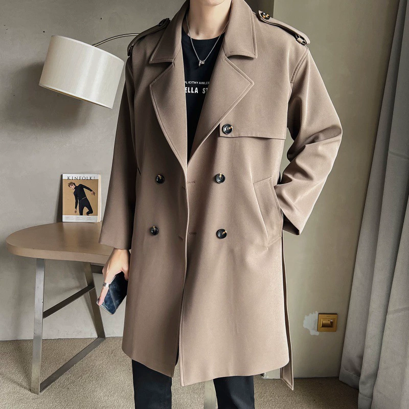 Демисезонная теплая длинная рубашка-пиджак для отдыха, модный trench coat английский стиль для мальчиков, оптовая продажа, корейский стиль, британский стиль