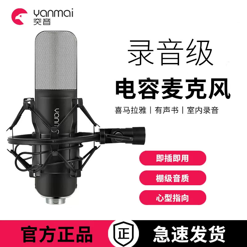 Condenser microphone live recording 48V...