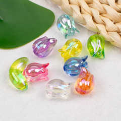 亞克力新款鬱金香彩貝飾品AB彩防刮女生髮飾diy材料電鍍配件批發