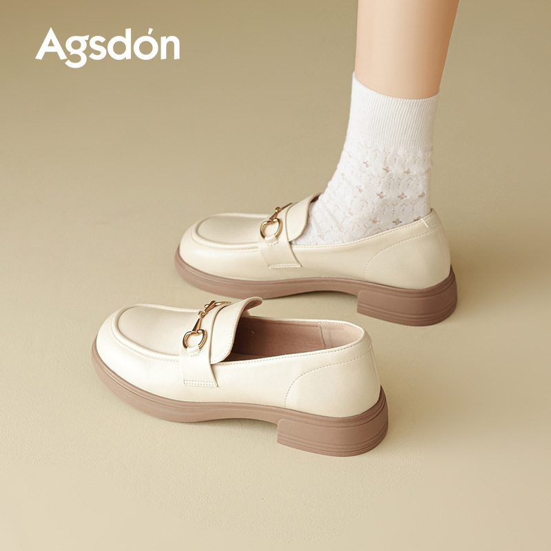 Zapatos Denlefour de otoño para mujeres 2025, nuevos tacones gruesos, zapatos de cuero negros de estilo británico, zapatos de sola suave para viajar