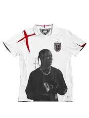 Travis Scott Jersey Blokecore Retro Long-Sleeved Vibe Spring and Summer Portrait Printed Football Uniform