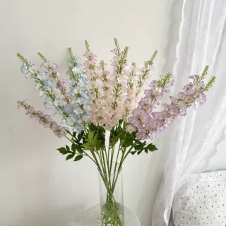 2叉千寻飞燕仿真花家居客厅装饰婚礼堂布置假花背景墙挑高线条花
