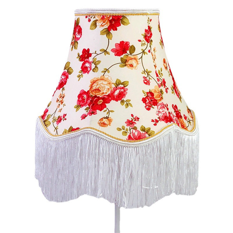 Transfronterizo en stock tejido jacquard borla hecha a mano pantalla onda Shell sombreado hecho en casa DIY Europea vintage Retro