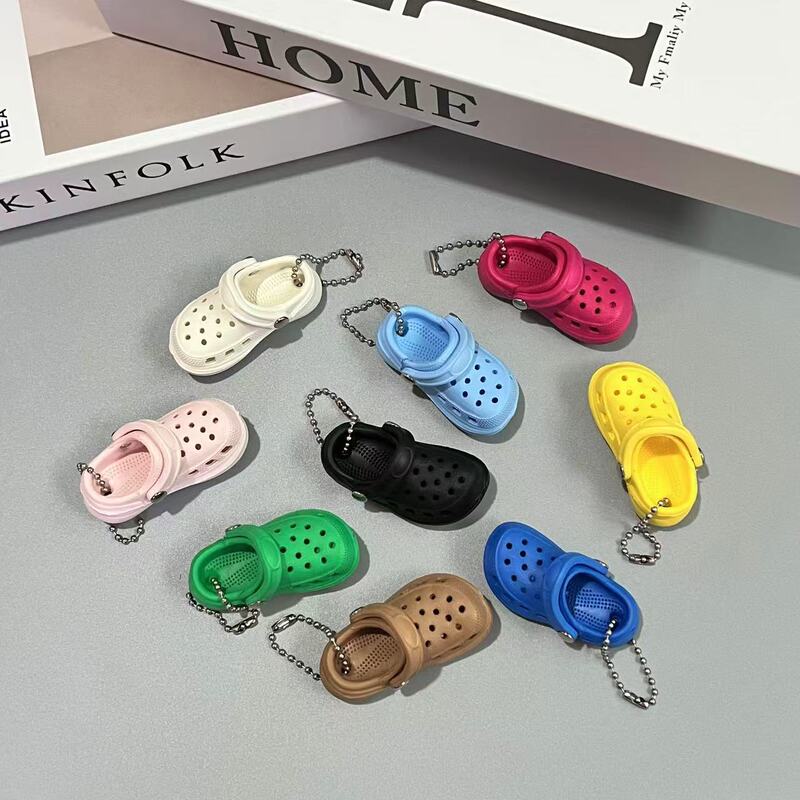 Suitable for Cross Hole Shoes Accessories Mini Accessories Stereo Shoe Flowers Cute Mini Funny Small Shoe Buckle Keychain