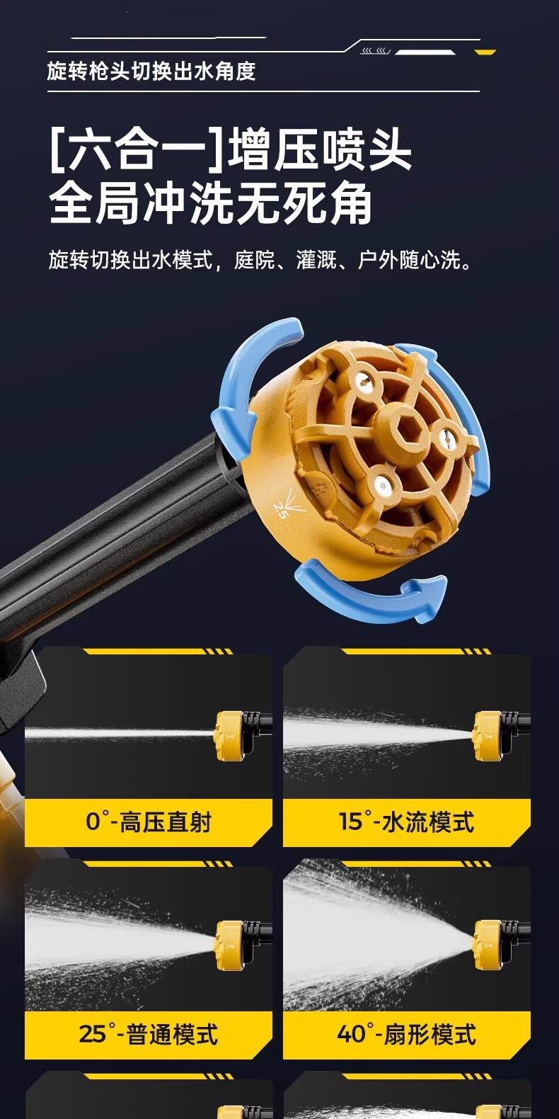 Wireless Car Washing Machine Portable Car High-Pressure Water Gun High-Power Car Lithium Battery Household Electric Car Washing Artifact