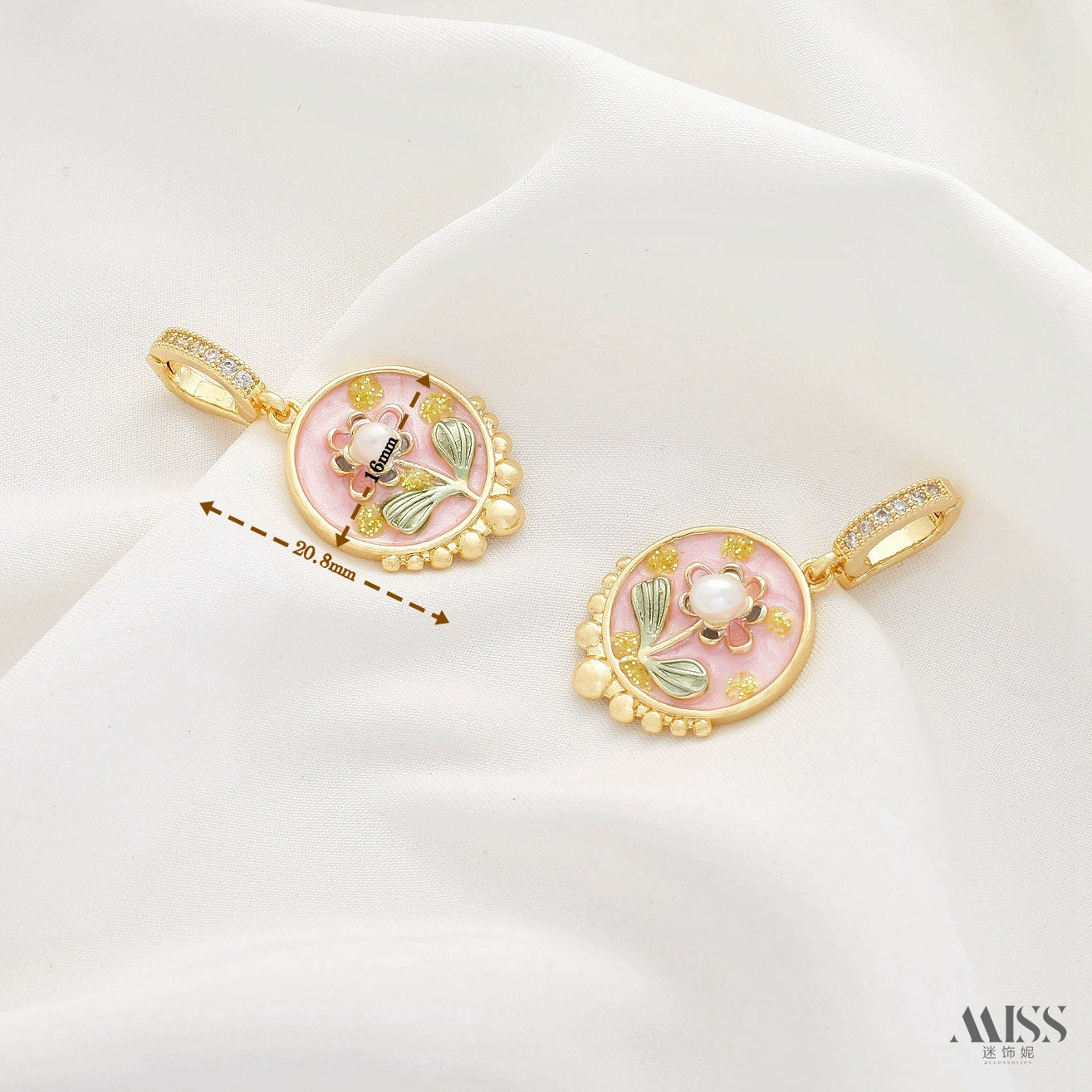Мод pendant из органического жемчуга, свитер, аксессуар, ручная роспись, цветочная, китайский стиль, стиль высокого качества