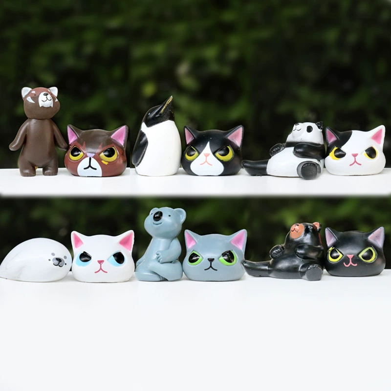 Японская камуфляжная кошка, котята, капюшоны, обстановка, шиба-ину, морская свинка, пингвин, handmade модель настольного декора
