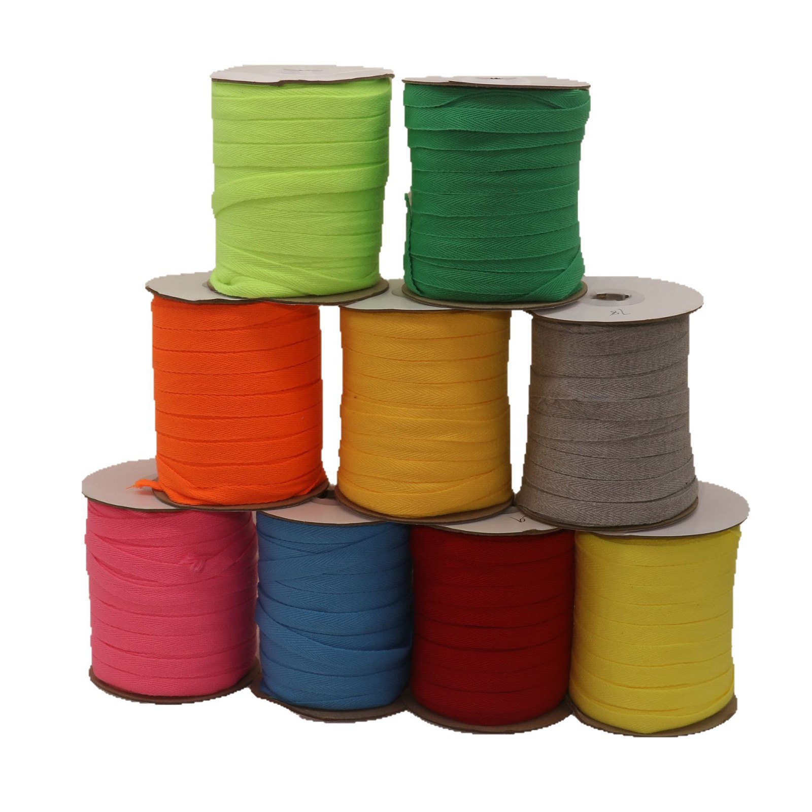 厂家现货彩色涤纶织带人字纹滚边涤纶人字带纺织辅料包边带批发