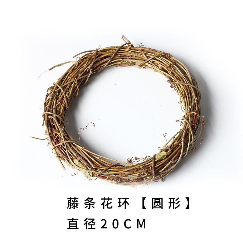 Anillo de ratán natural color primario productos ratán ventana puerta anillo decoración DIY material accesorios tienda de flores ratán Garland ratán anillo