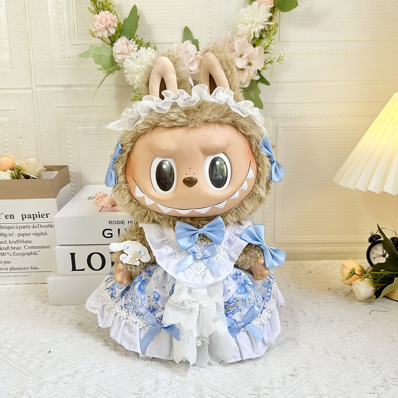 38cmラブブベビー服、ラブブぬいぐるみ服、ラブブ人形着替え、漢服スカートスーツ|undefined
