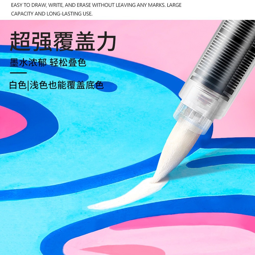 Rotulador acrílico de tipo líquido directo, pequeño y negro, para pintura artística infantil, a base de agua, fácil de limpiar, no mancha y se mezcla.