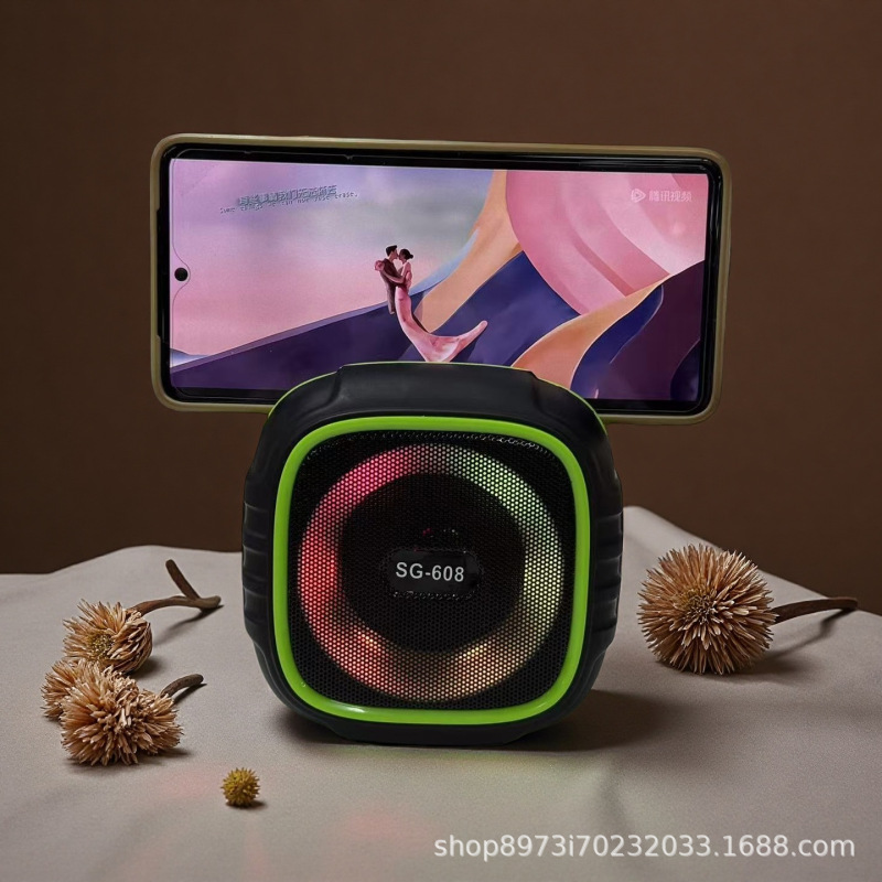 户外露营音箱大音量超低音振膜音响可对联蓝牙桌面手机支架低音炮|undefined