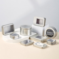 Transparent Window Iron Box Food Grade Universal Storage Container Tin Can Packaging Jewelry Gift Item Storage