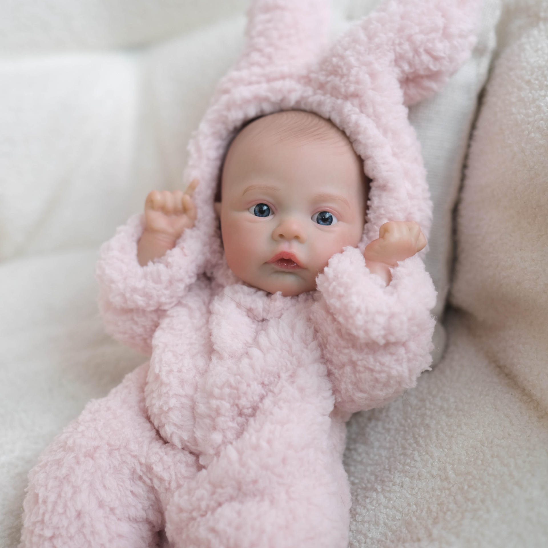 12 pulgadas de polvo para abrir los ojos de peluche camiseta muñeca meadow muñeca de simulación de juguetes, muñeca de plástico