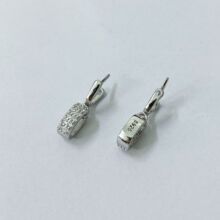 s925纯银连接饰品扣玉吊坠夹扣观音玉佛玉坠斜孔扣头DIY配件扣