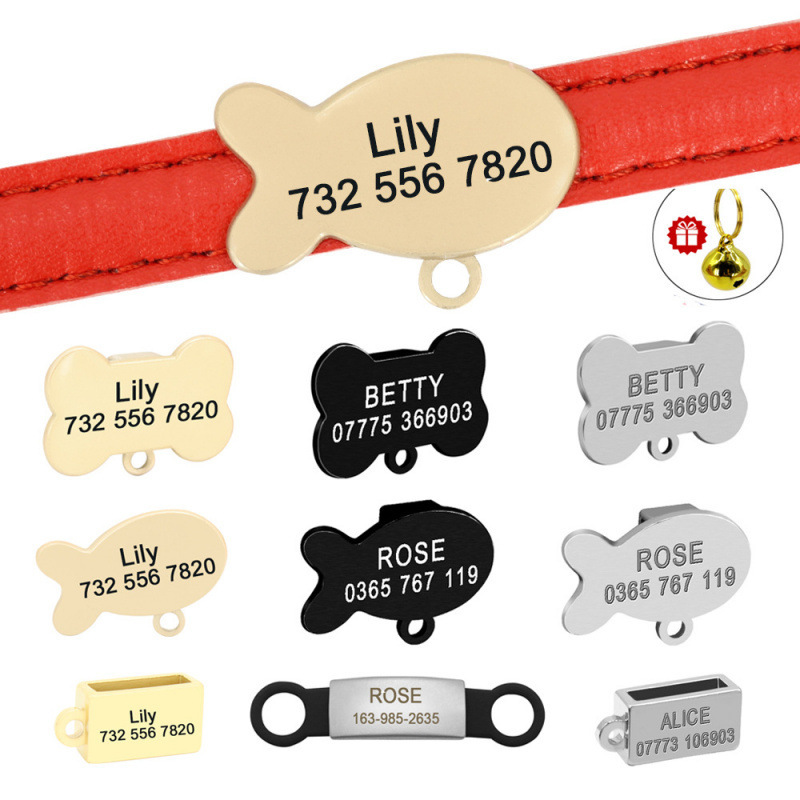 [Anti-lost Dog Cat ID Tag for Collar Engraved Pet ID Tags]