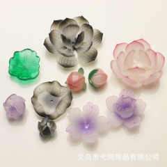 カット熱収縮シートハスの葉花びら手作りdiy古風髪飾りヘアピンアクセサリー