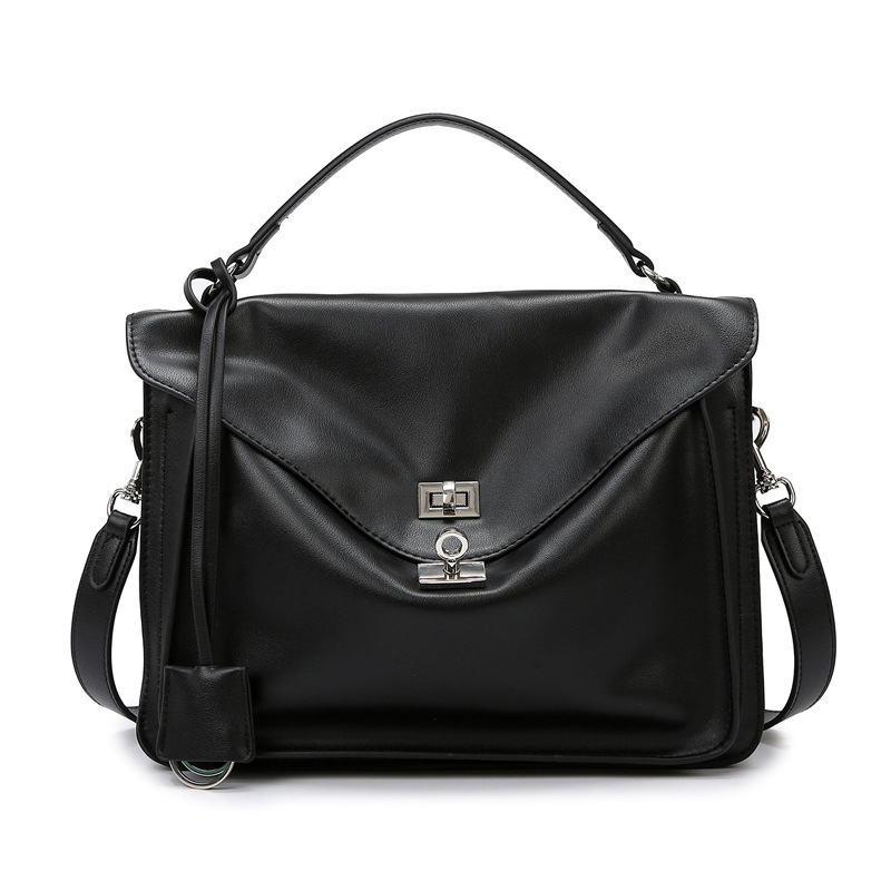 Women's Versatile Soft Leather Messenger Bag Large Capacity Tote_voghion.com