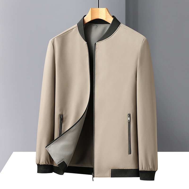 Two-sided wear spring and autumn new two-sided wear business jacket casual coat middle-aged men's fashion jacket wholesale