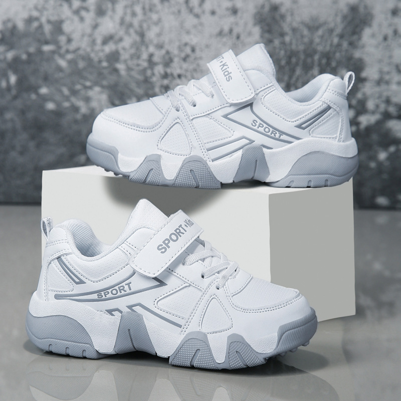 Batch manufacturers wholesale campus small white shoes boys shoes children running shoes primary school children's sports shoes foreign trade