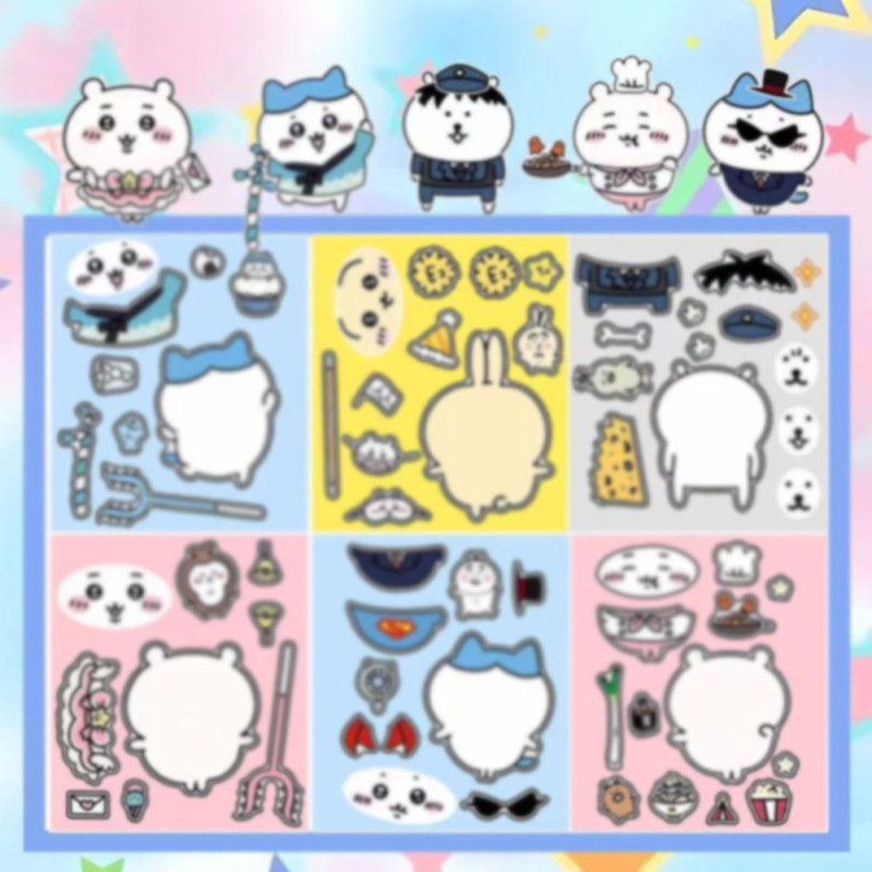女の子と子供向けの既製のドレスアッププリンセスステッカー、知育玩具、手作りの漫画ステッカー、キラキラメイクアップステッカー|undefined