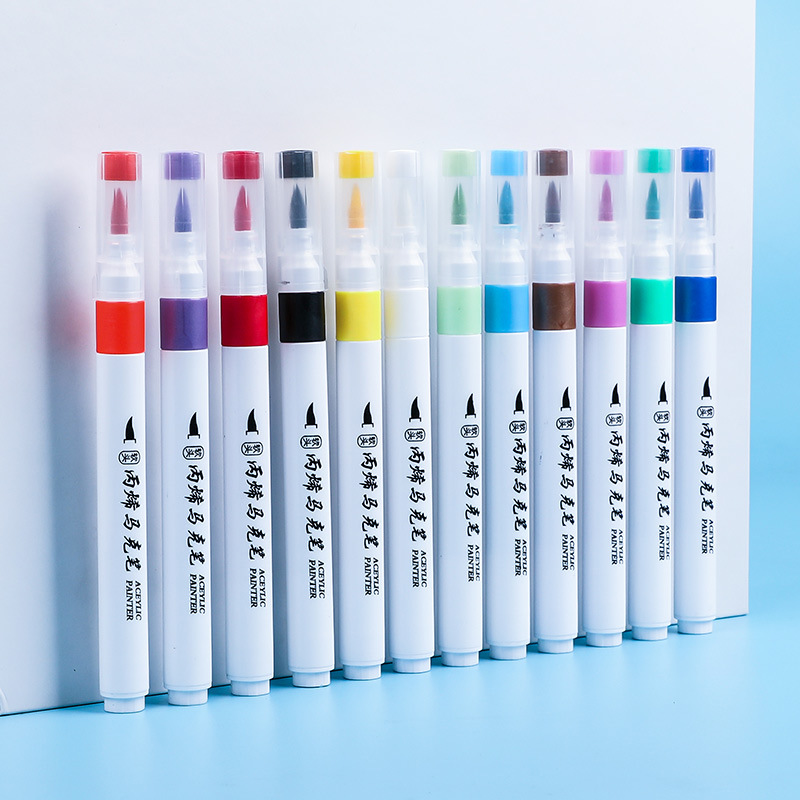 QH618 caliente-Venta de acrílico marcador niños graffiti pintura pincel a base de agua pintura acrílica arte pintura color pluma