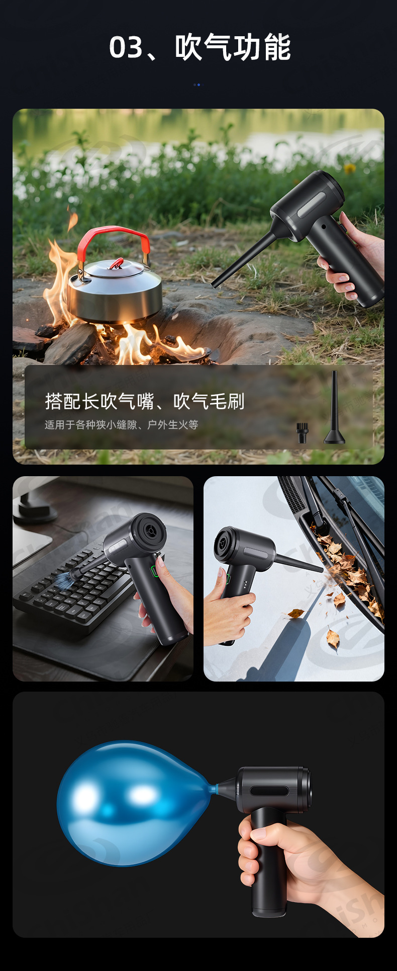 Car Vacuum Cleaner, Wireless Suction and Blowing Dual-Purpose Vacuum Cleaner for Car Use, Small Mini Handheld Car Vacuum Cleaner