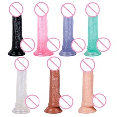 A198 Rainbow Big Man Colorful Simulation Penis False Chicken Penis Female Masturbation Toy Wholesale A70 Big Man