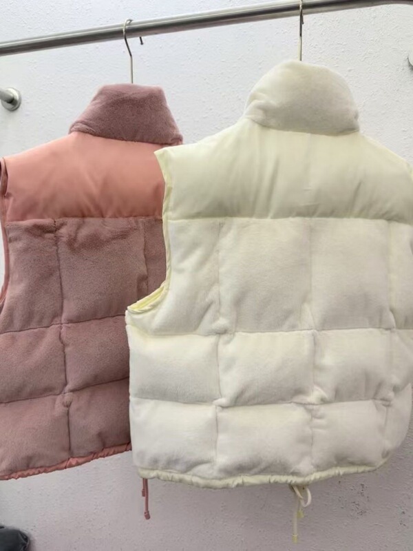 【Dujia】Mengjia 25 New High-Quality Rabbit Fur down Vest with Thickened Stand Collar and Plush Vest for Women 【Dujia】Mengjia 25 New High-Quality Rabbit Fur down Vest with Thickened Stand Collar and Plush Vest for Women