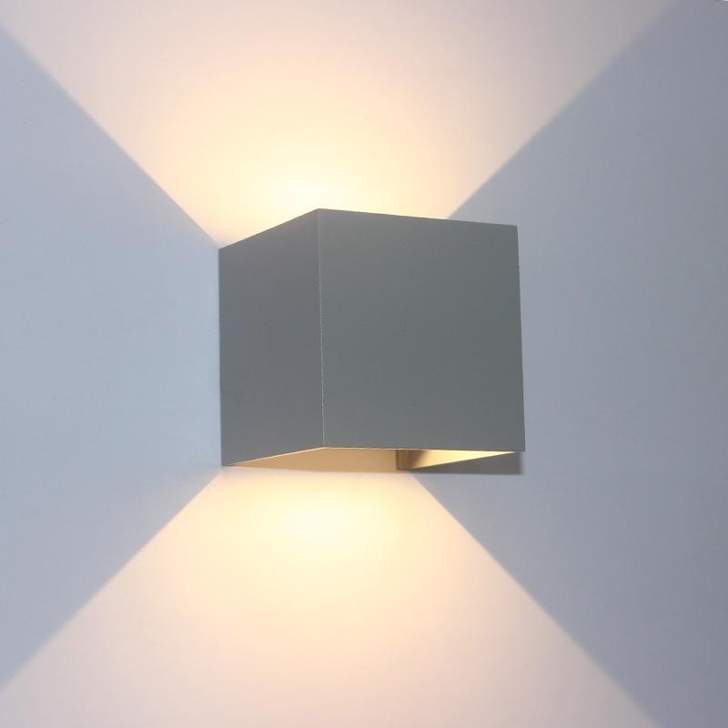 modern and minimalistic square LED travel sconce for corridor