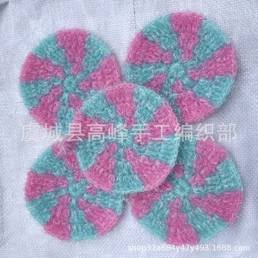 Factory Direct Sales Korean Kitchen Cleaning Household Hand-Woven Hangable Oil-Removing Non-Stick Oil Dish Towels