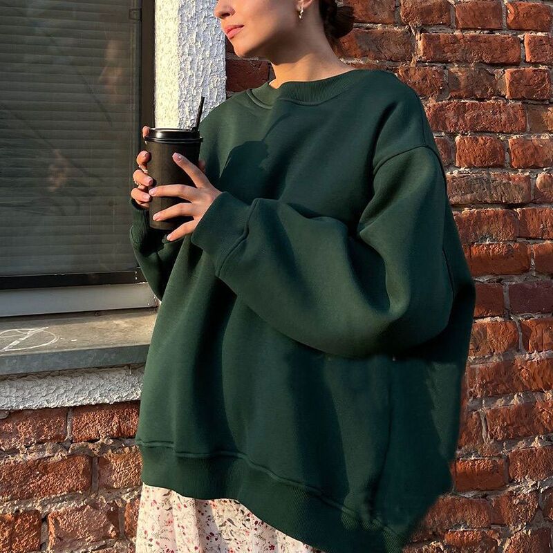 Cross-border 2023 summer new personality street style fleece pullover sweater European and American women's clothing factory wholesale Cross-border 2023 summer new personality street style fleece pullover sweater European and American women's clothing factory wholesale