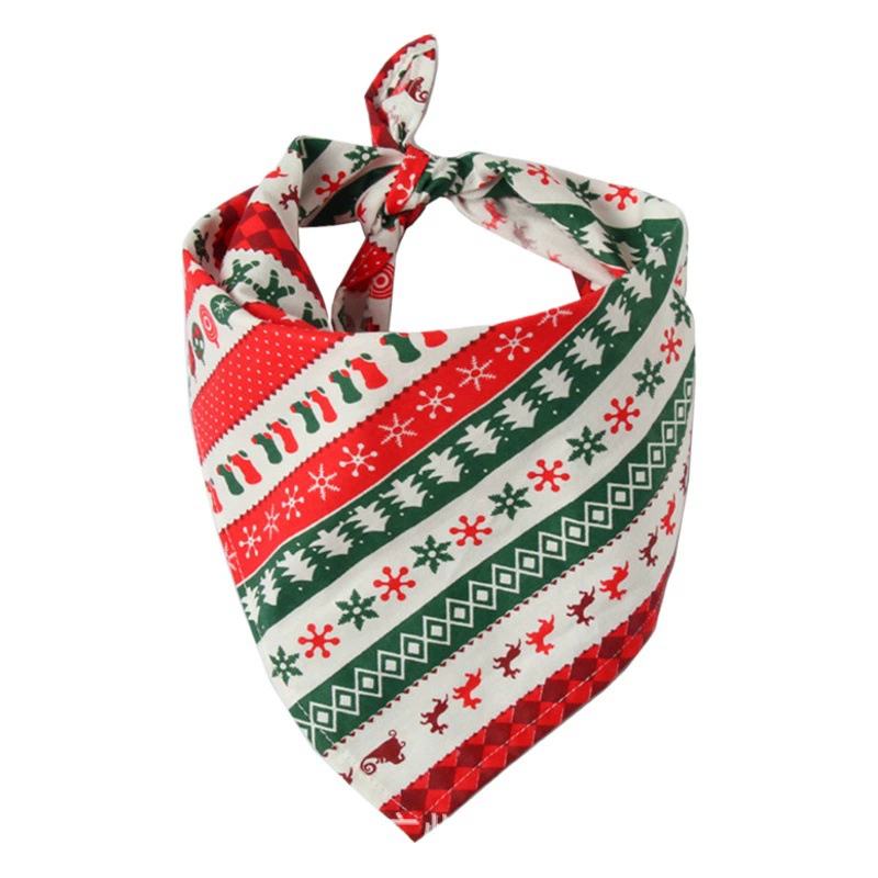 Рождество треугольник полотенце слюны любимчика полотенце Собака треугольник полотенце хлопок Рождество ткань кошка шарф